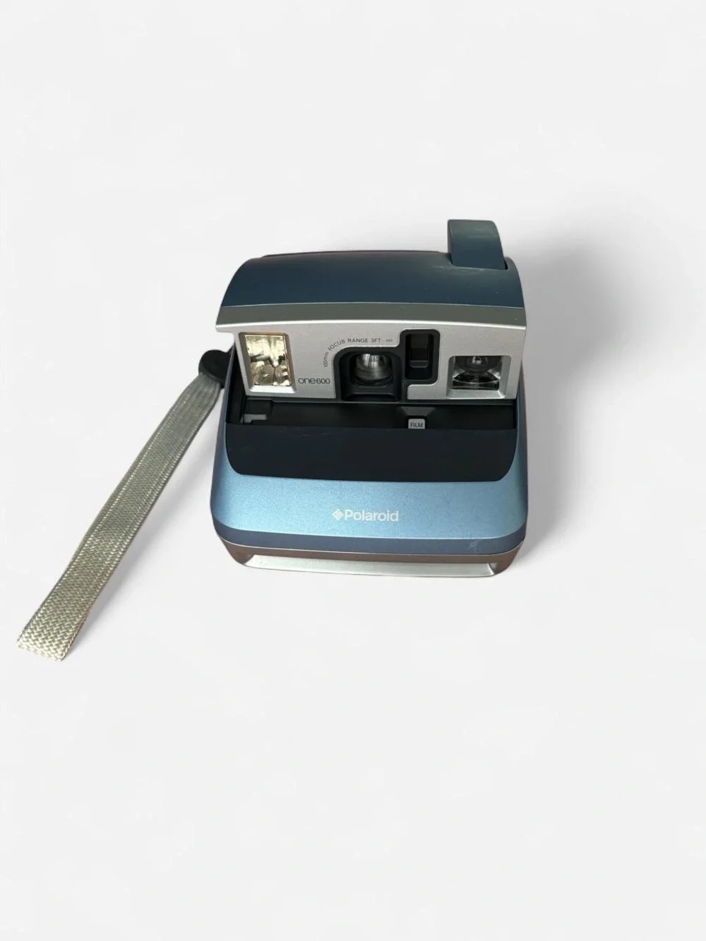 Blue and Gray One600 Shot Polaroid camera